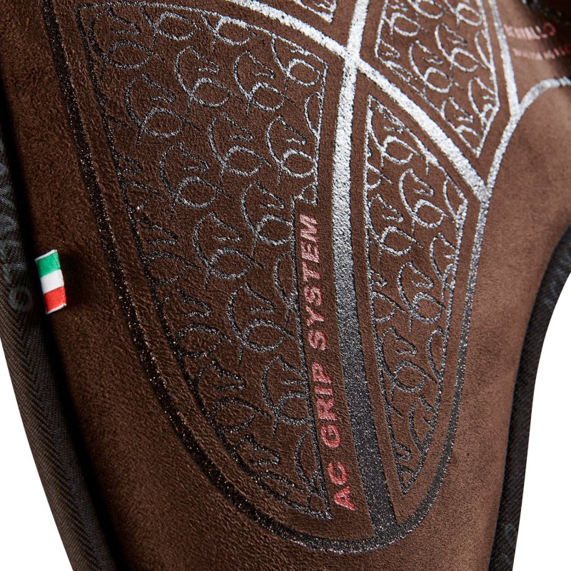 Acavallo Compensatore salto Memory Foam in camoscio AC Grip - Marrone - colore grip Ac-Grip System  Bronze