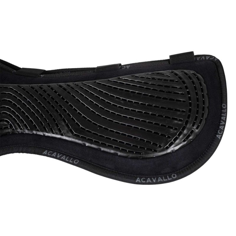 Acavallo Compensatore salto Memory Foam camoscio e gel Free Spine - Nero