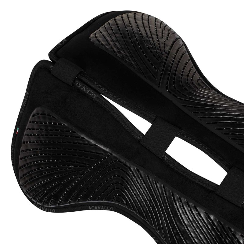 Acavallo Compensatore salto Memory Foam camoscio e gel Free Spine - Nero