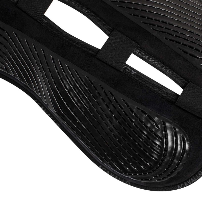 Acavallo Compensatore salto Memory Foam camoscio e gel Free Spine - Nero