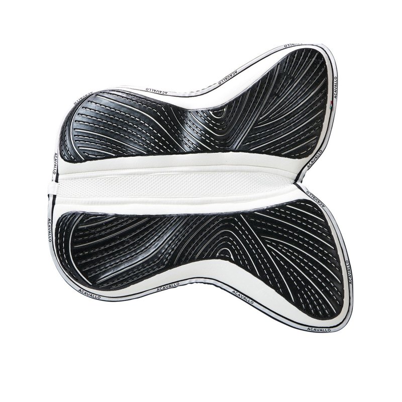 Acavallo Compensatore salto Memory Foam camoscio e gel 3D Spacer - Bianco