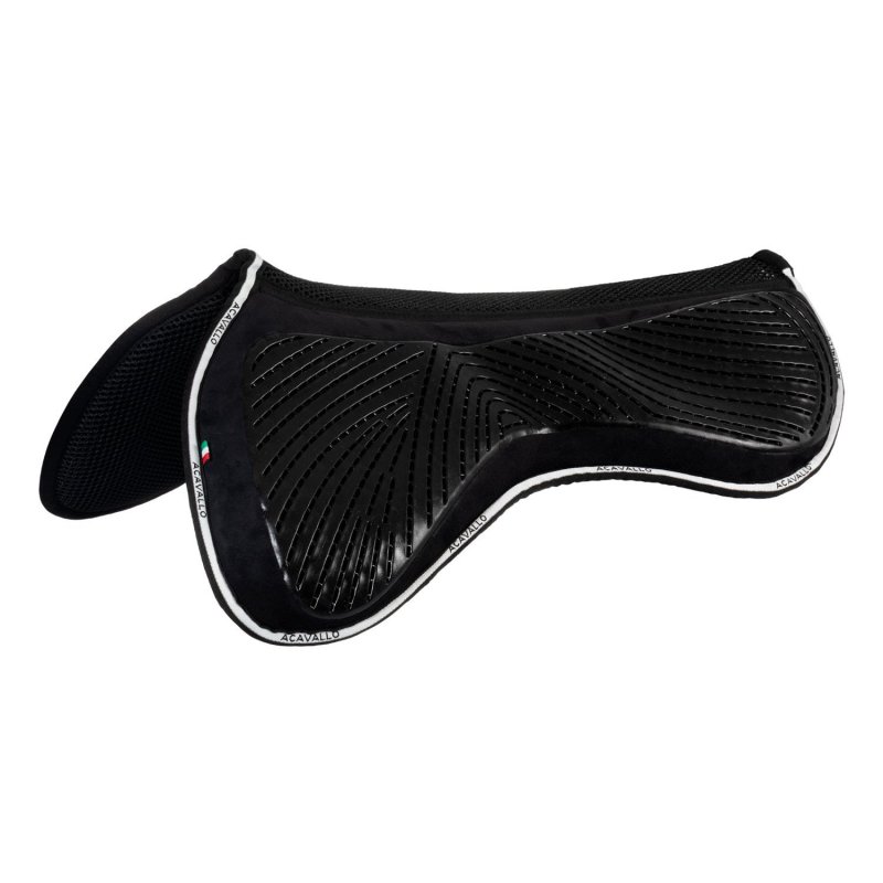 Acavallo Compensatore salto Memory Foam camoscio e gel 3D Spacer - Nero