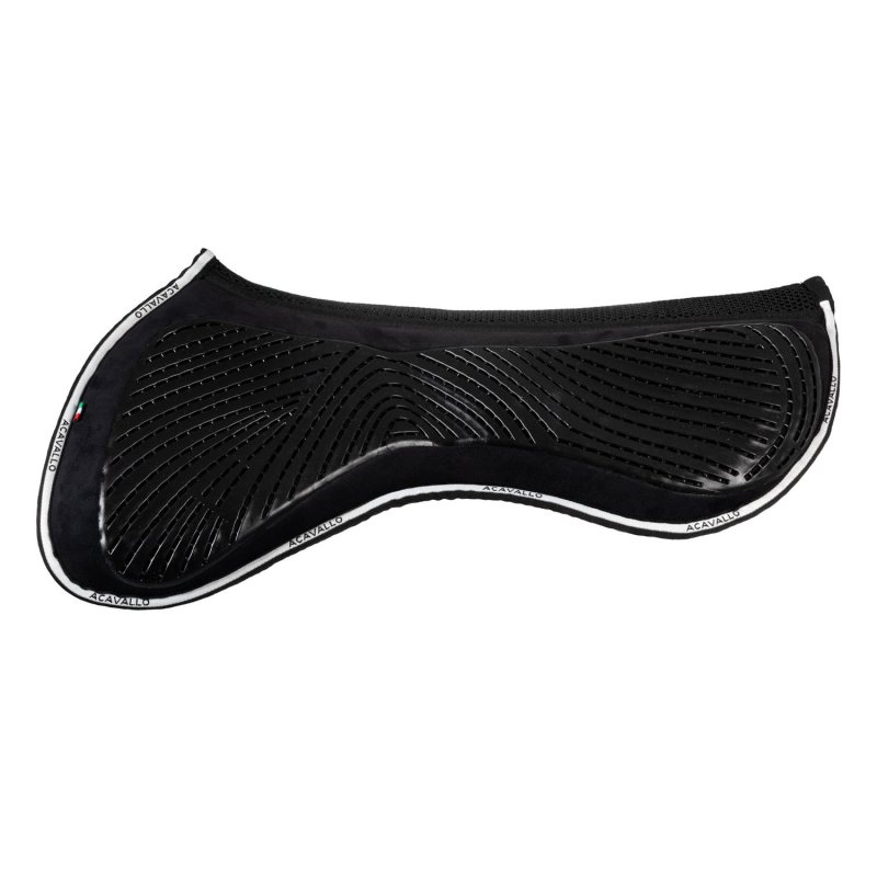 Acavallo Compensatore salto Memory Foam camoscio e gel 3D Spacer - Nero
