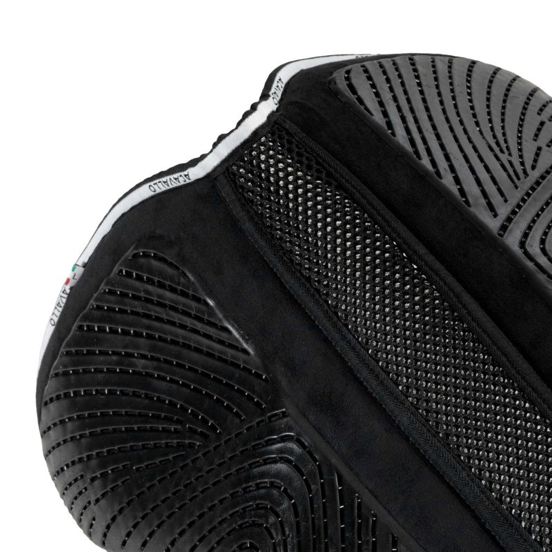 Acavallo Compensatore salto Memory Foam camoscio e gel 3D Spacer - Nero