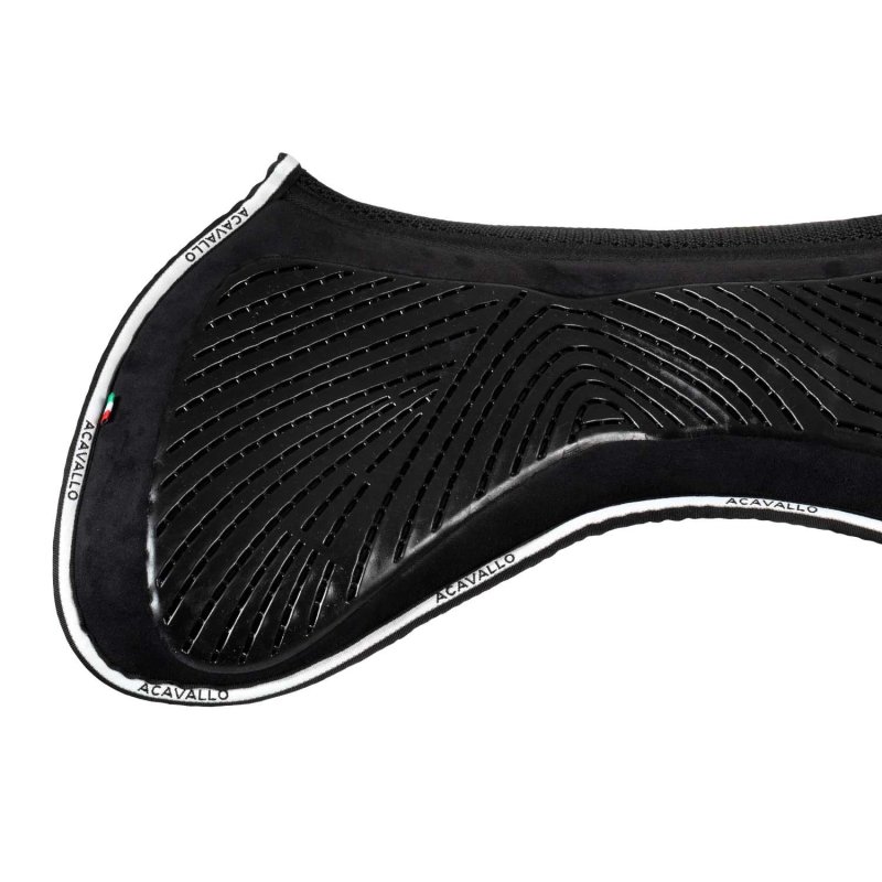 Acavallo Compensatore salto Memory Foam camoscio e gel 3D Spacer - Nero