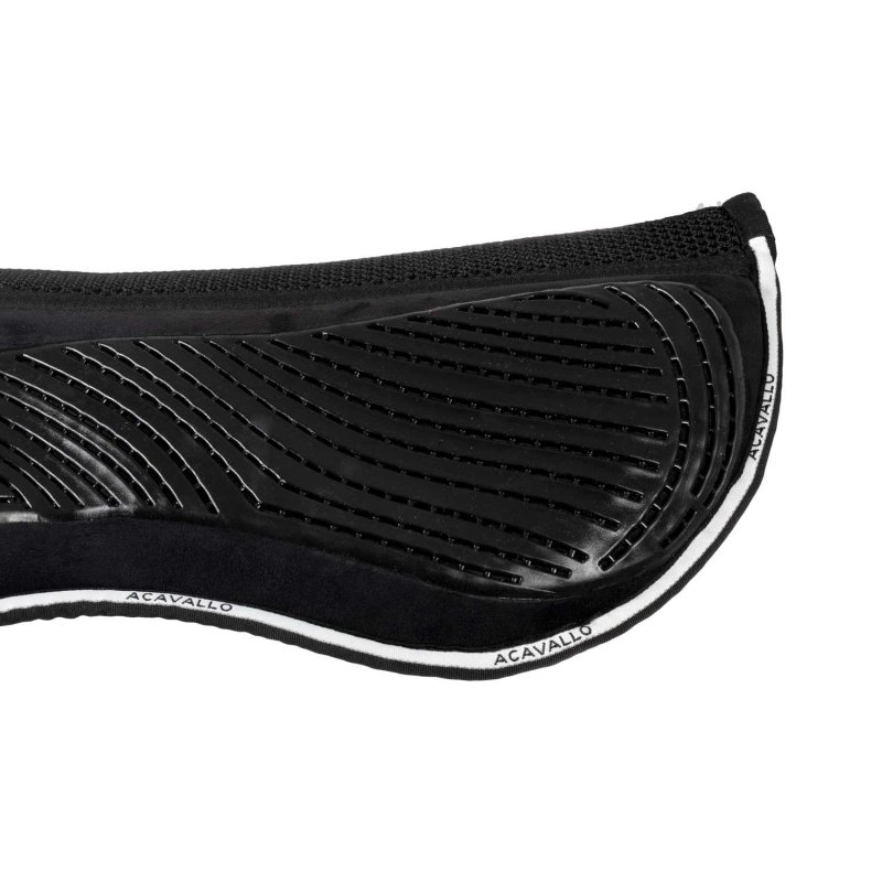 Acavallo Compensatore salto Memory Foam camoscio e gel 3D Spacer - Nero