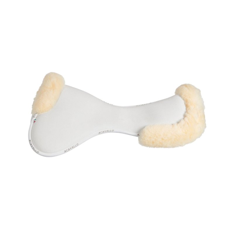 Acavallo Compensatore Memory Foam camoscio e montone sagomato - Bianco - colore montone Sheepskin  Natural