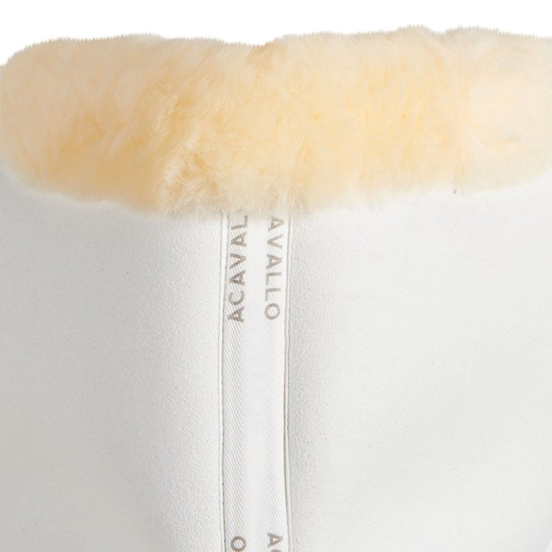 Acavallo Compensatore Memory Foam camoscio e montone sagomato - Bianco - colore montone Sheepskin  Natural