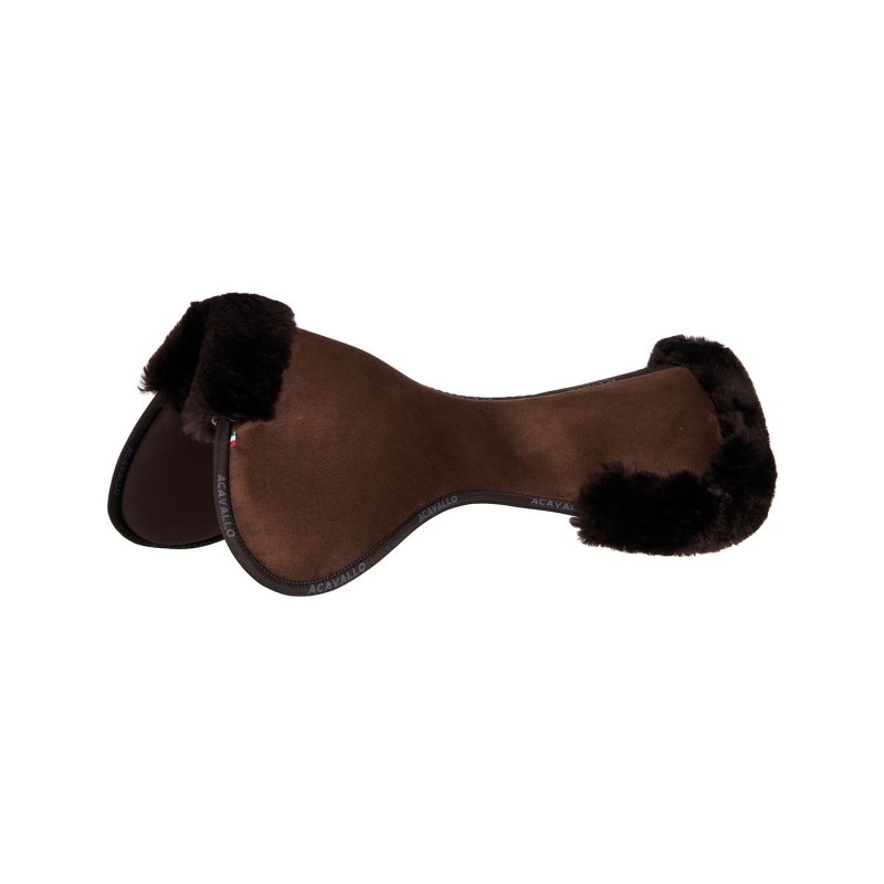 Acavallo Compensatore Memory Foam camoscio e montone sagomato - Marrone - colore montone Sheepskin  Brown