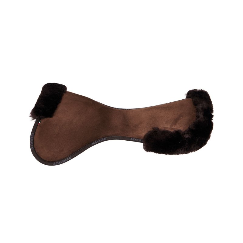 Acavallo Compensatore Memory Foam camoscio e montone sagomato - Marrone - colore montone Sheepskin  Brown