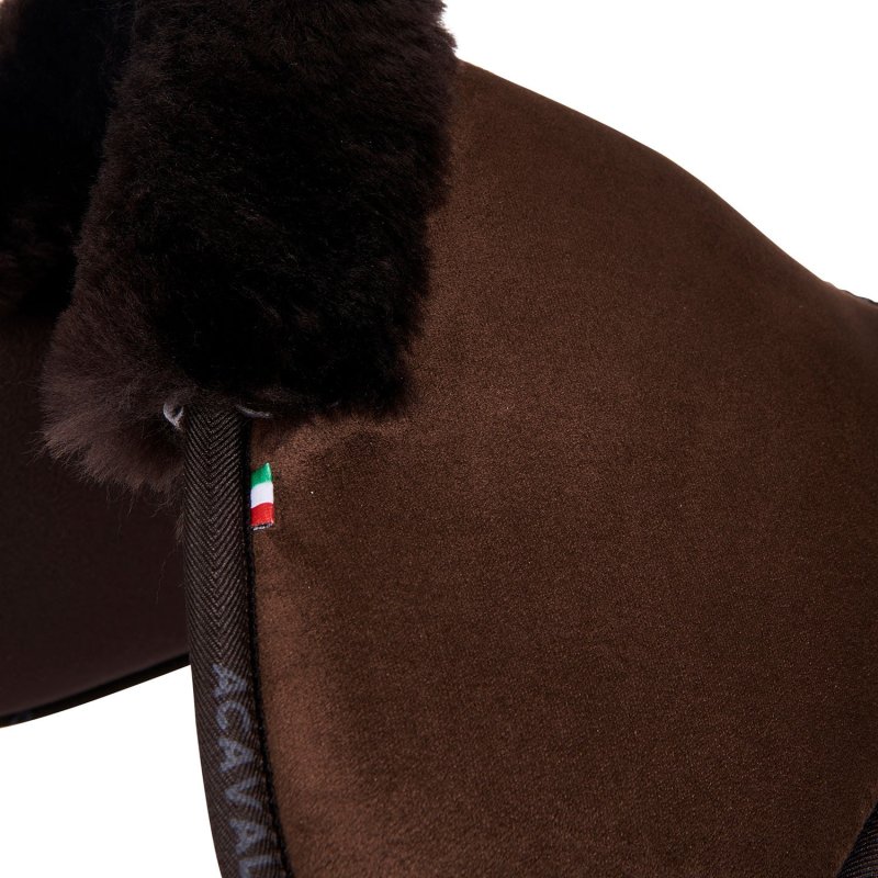 Acavallo Compensatore Memory Foam camoscio e montone sagomato - Marrone - colore montone Sheepskin  Brown
