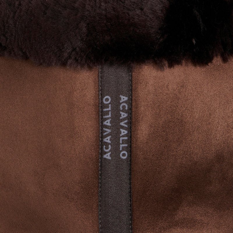 Acavallo Compensatore Memory Foam camoscio e montone sagomato - Marrone - colore montone Sheepskin  Brown