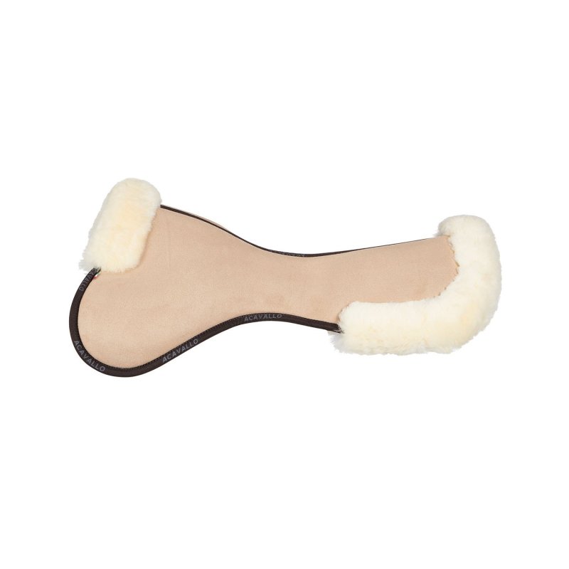 Acavallo Compensatore Memory Foam camoscio e montone sagomato - Sabbia - colore montone Sheepskin  Natural