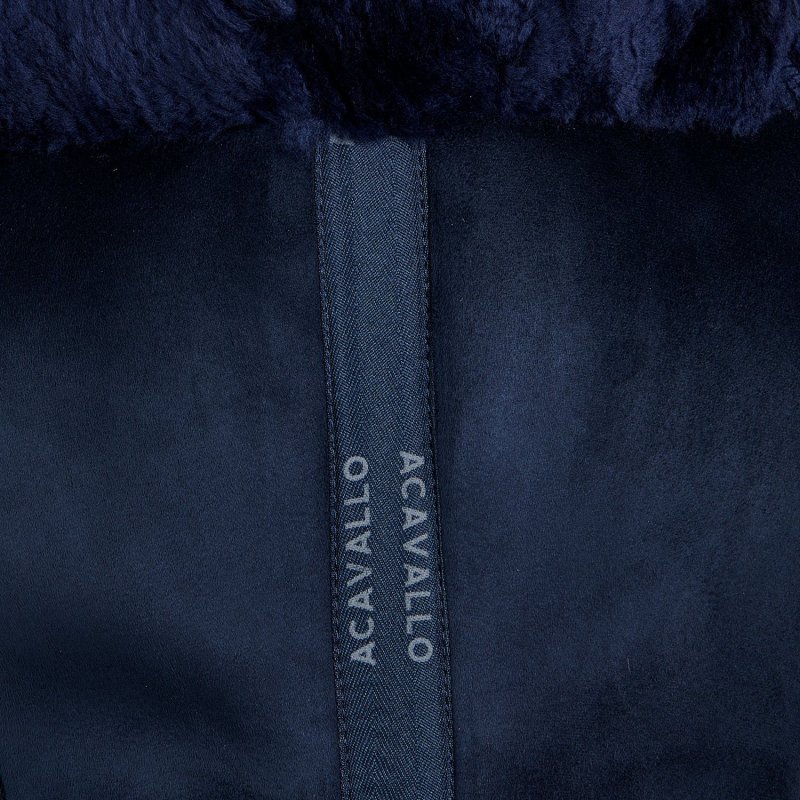 Acavallo Compensatore Memory Foam camoscio e montone sagomato - Blu - colore montone Sheepskin  Blue
