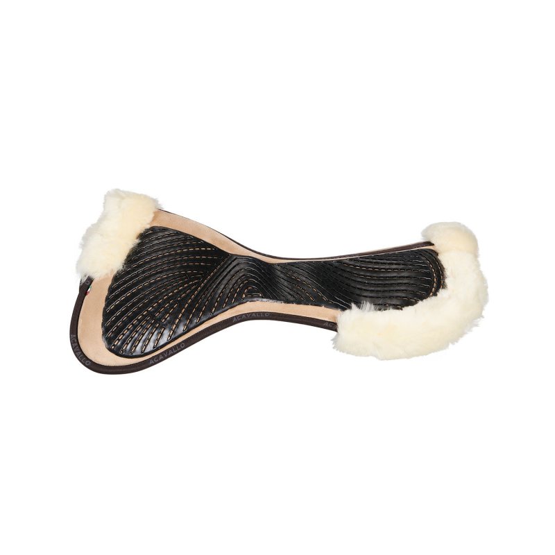 Acavallo Compensatore Memory Foam montone sagomato e gel - Sabbia - colore montone Sheepskin  Natural
