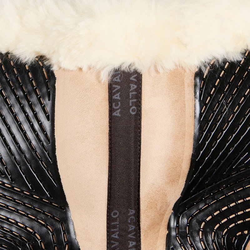 Acavallo Compensatore Memory Foam montone sagomato e gel - Sabbia - colore montone Sheepskin  Natural