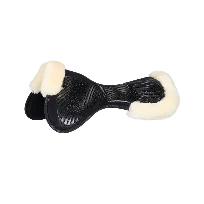 Acavallo Compensatore Memory Foam montone sagomato e gel - Nero - colore montone Sheepskin  Natural