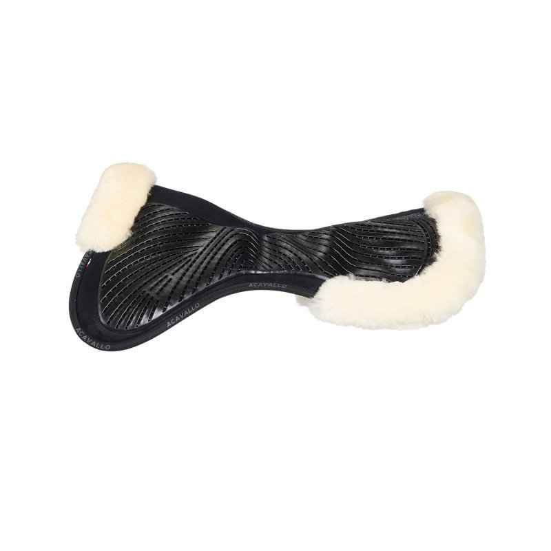 Acavallo Compensatore Memory Foam montone sagomato e gel - Nero - colore montone Sheepskin  Natural