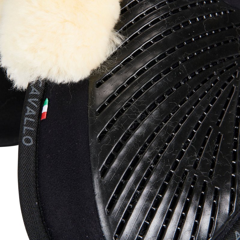 Acavallo Compensatore Memory Foam montone sagomato e gel - Nero - colore montone Sheepskin  Natural