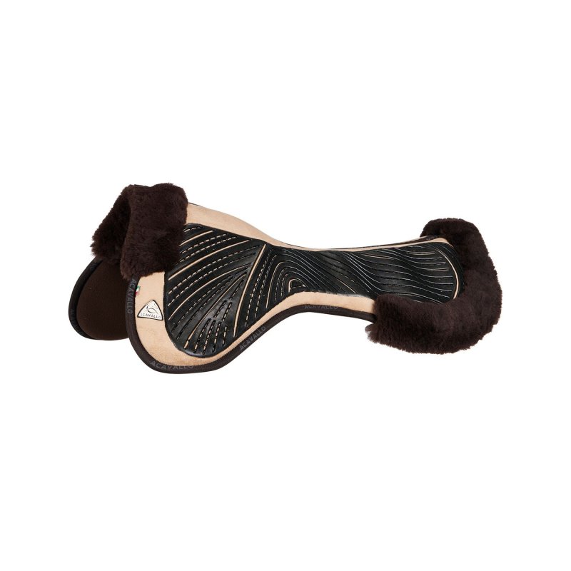 Acavallo Compensatore Memory Foam montone sagomato e gel - Sabbia - colore montone Sheepskin  Brown