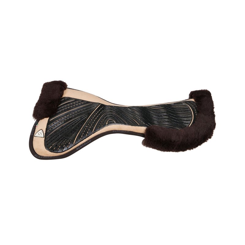 Acavallo Compensatore Memory Foam montone sagomato e gel - Sabbia - colore montone Sheepskin  Brown