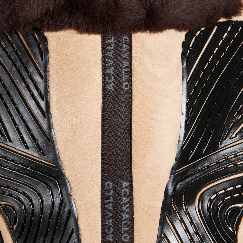 Acavallo Compensatore Memory Foam montone sagomato e gel - Sabbia - colore montone Sheepskin  Brown