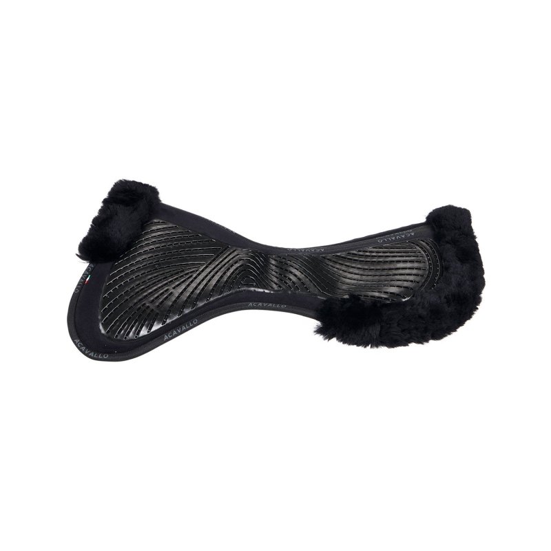 Acavallo Compensatore Memory Foam montone sagomato e gel - Nero - colore montone Sheepskin  Black