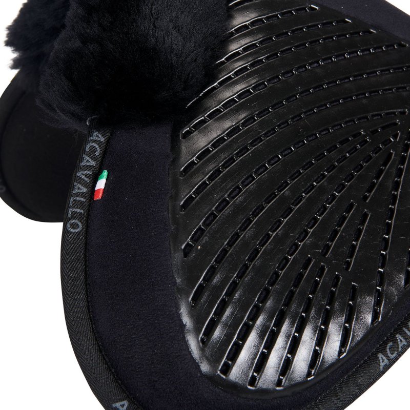 Acavallo Compensatore Memory Foam montone sagomato e gel - Nero - colore montone Sheepskin  Black