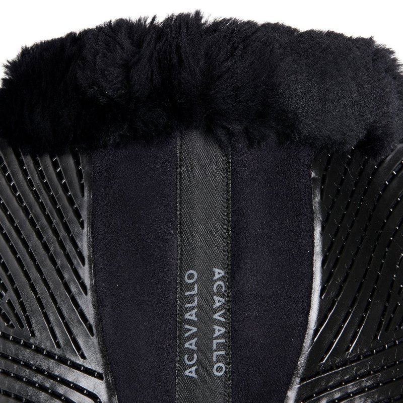 Acavallo Compensatore Memory Foam montone sagomato e gel - Nero - colore montone Sheepskin  Black