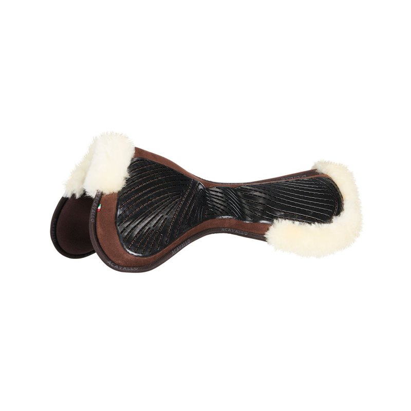 Acavallo Compensatore Memory Foam montone sagomato e gel - Marrone - colore montone Sheepskin  Natural