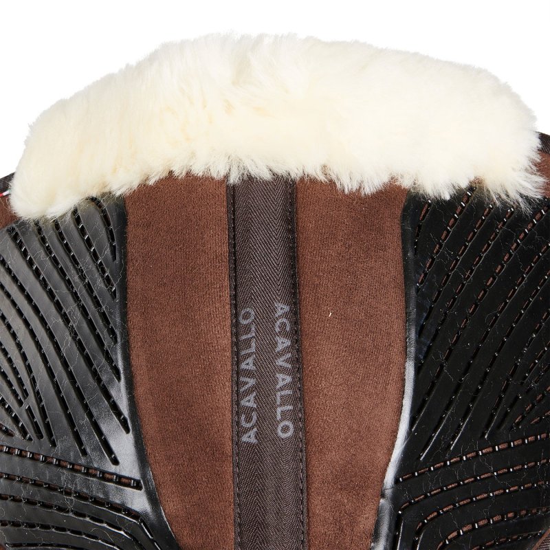 Acavallo Compensatore Memory Foam montone sagomato e gel - Marrone - colore montone Sheepskin  Natural