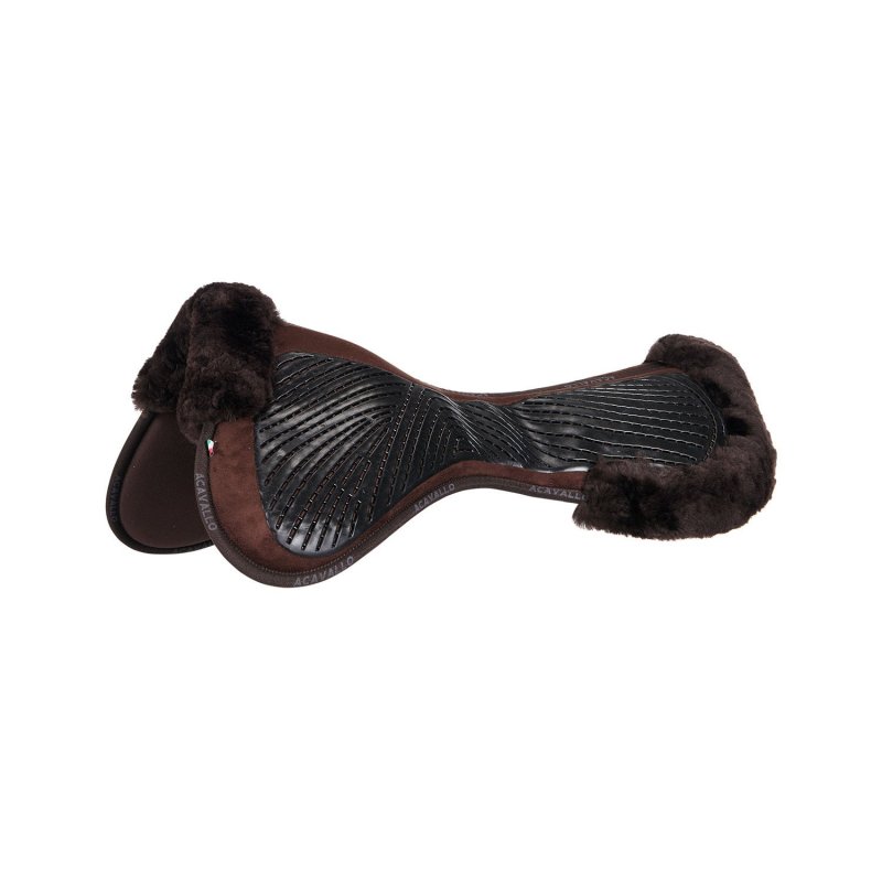 Acavallo Compensatore Memory Foam montone sagomato e gel - Marrone - colore montone Sheepskin  Brown