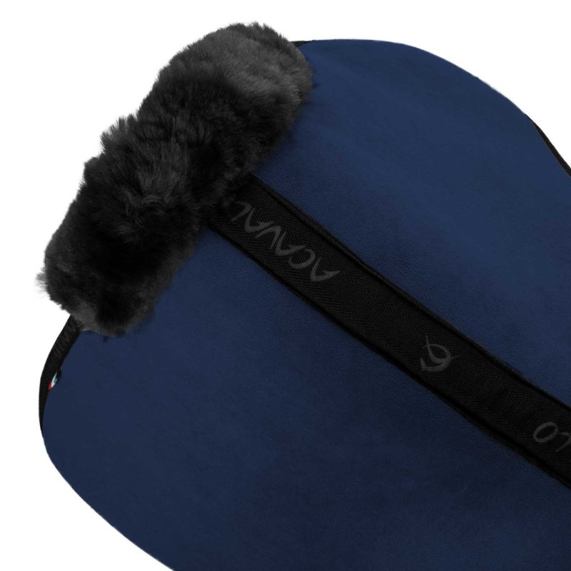 Acavallo Compensatore salto Memory Foam rivestito in montone - Blu - colore montone Sheepskin  Black