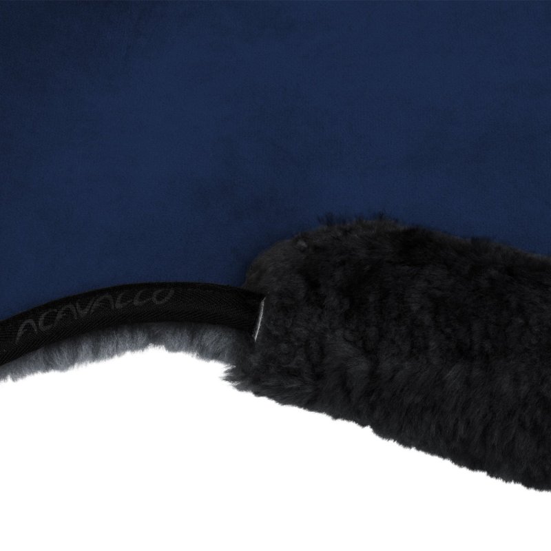 Acavallo Compensatore salto Memory Foam rivestito in montone - Blu - colore montone Sheepskin  Black