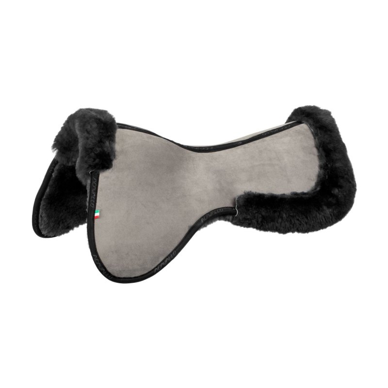 Acavallo Compensatore salto Memory Foam rivestito in montone - Grigio - colore montone Sheepskin  Black