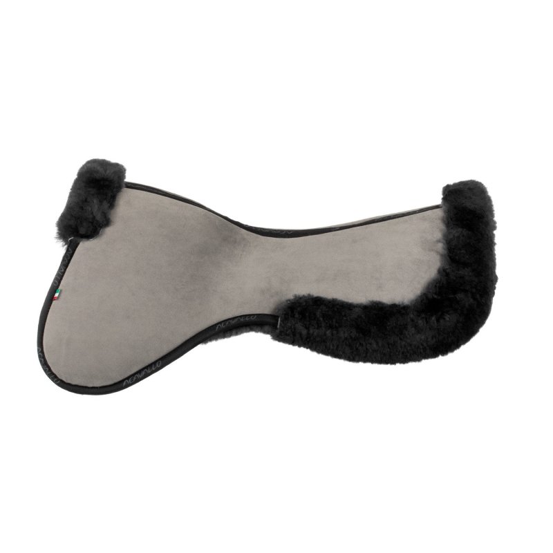 Acavallo Compensatore salto Memory Foam rivestito in montone - Grigio - colore montone Sheepskin  Black