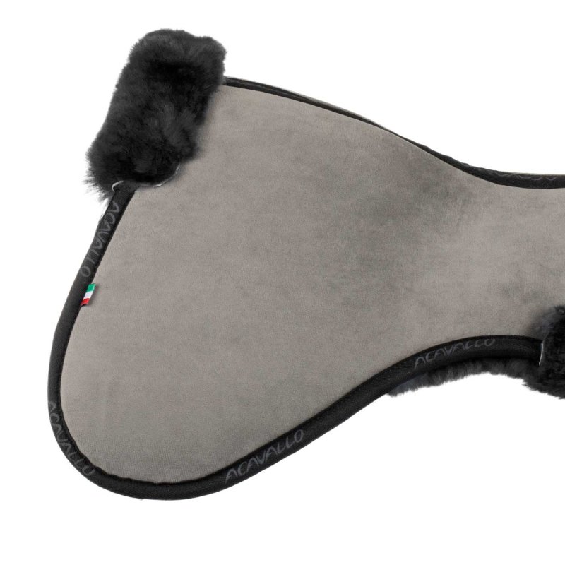 Acavallo Compensatore salto Memory Foam rivestito in montone - Grigio - colore montone Sheepskin  Black