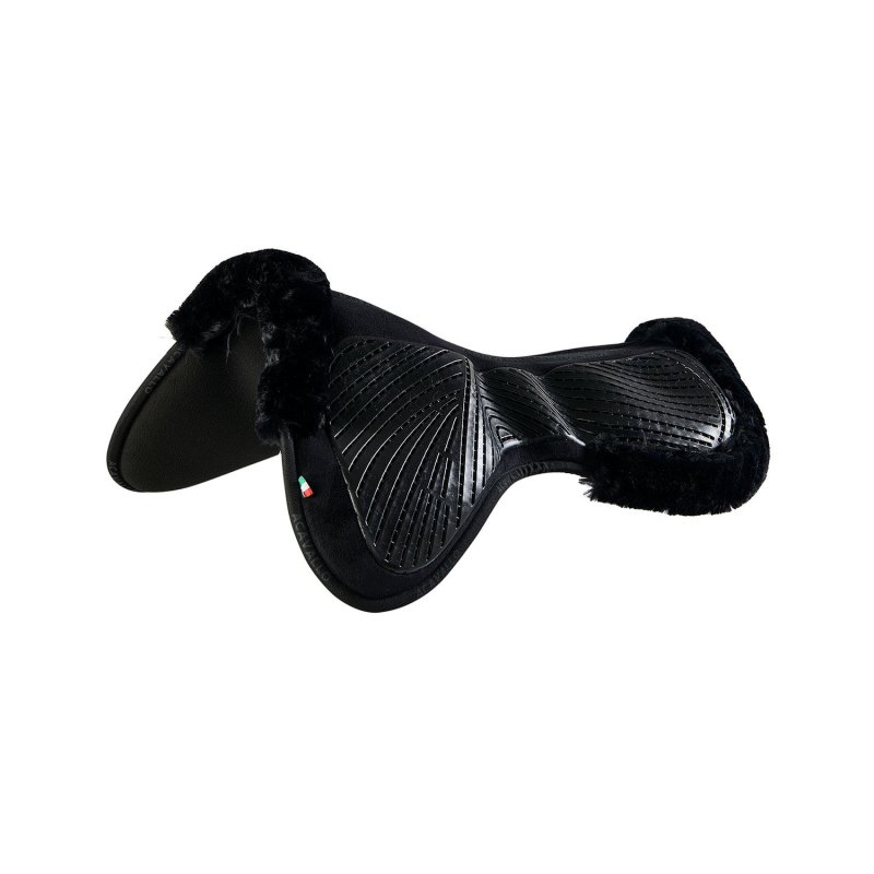 Acavallo Compensatore Memory Foam montone sintetico e gel - Nero - colore lana sintetica Eco-Wool  Black
