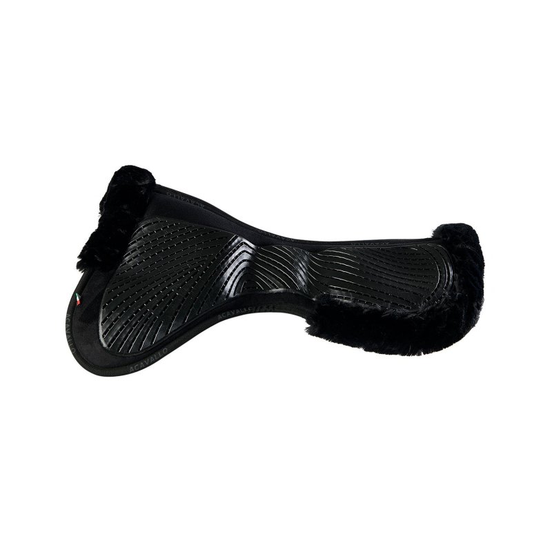 Acavallo Compensatore Memory Foam montone sintetico e gel - Nero - colore lana sintetica Eco-Wool  Black