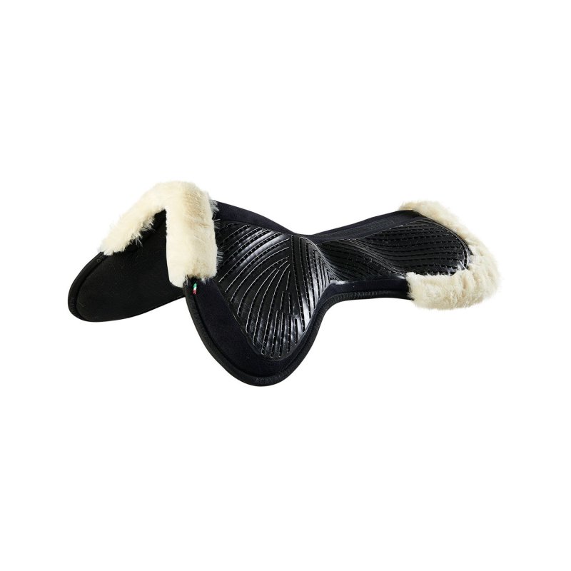 Acavallo Compensatore Memory Foam montone sintetico e gel - Nero - colore lana sintetica Eco-Wool  Natural
