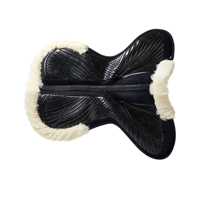 Acavallo Compensatore Memory Foam montone sintetico e gel - Nero - colore lana sintetica Eco-Wool  Natural