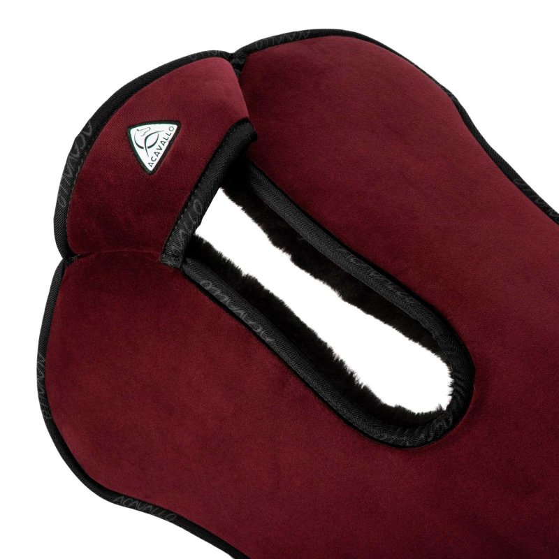Acavallo Compensatore Memory Foam in montone Withers Free - Vinaccia - colore montone Sheepskin  Black