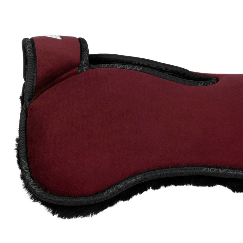 Acavallo Compensatore Memory Foam in montone Withers Free - Vinaccia - colore montone Sheepskin  Black