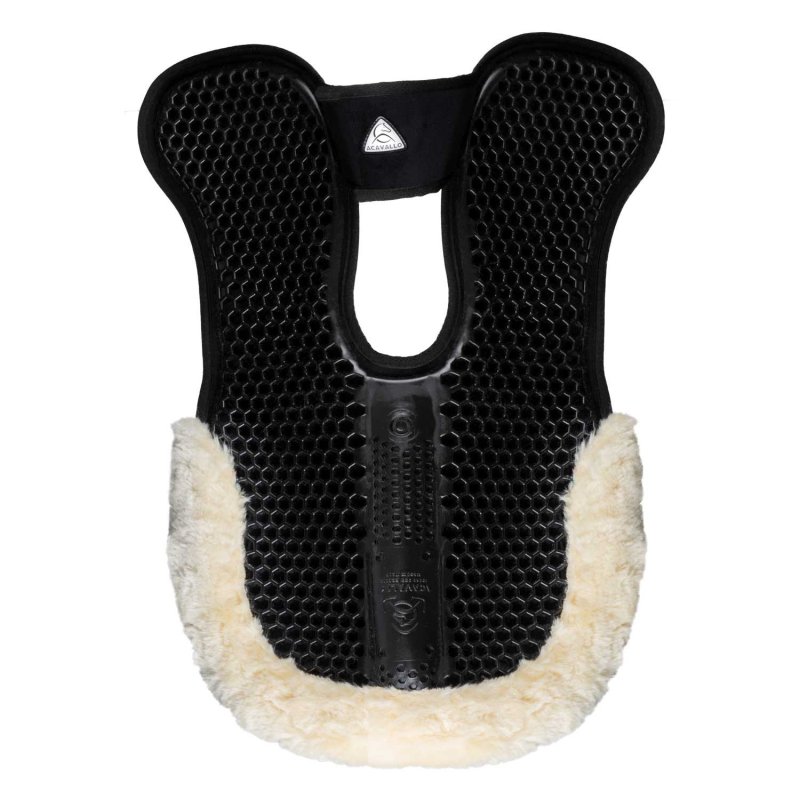 Acavallo Compensatore Memory Foam Hexagonal e montone AC199 - Nero - colore montone Sheepskin  Natural