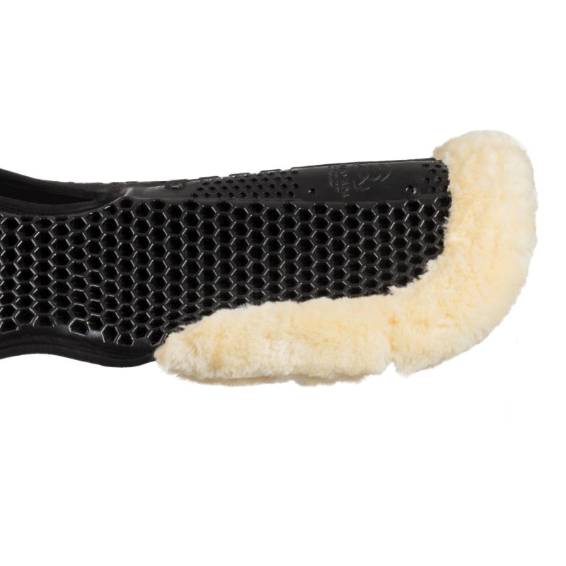 Acavallo Compensatore Memory Foam Hexagonal e montone AC199 - Nero - colore montone Sheepskin  Natural