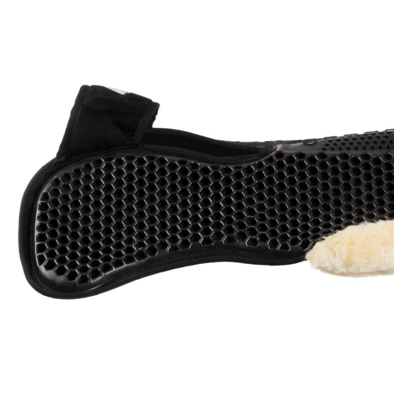 Acavallo Compensatore Memory Foam Hexagonal e montone AC199 - Nero - colore montone Sheepskin  Natural