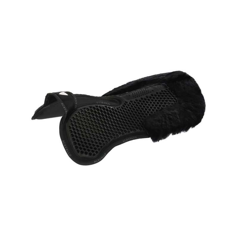 Acavallo Compensatore Memory Foam Hexagonal e montone AC175 - Nero - colore montone Sheepskin  Black