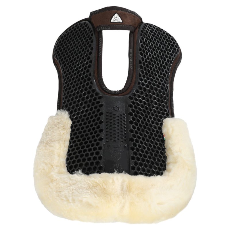 Acavallo Compensatore Memory Foam Hexagonal e montone AC175 - Marrone - colore montone Sheepskin  Natural