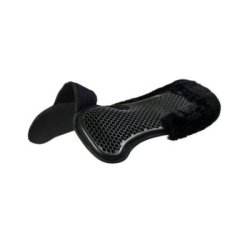Acavallo Compensatore Memory Foam Hexagonal montone rialzo anteriore - Nero - colore montone Sheepskin  Black
