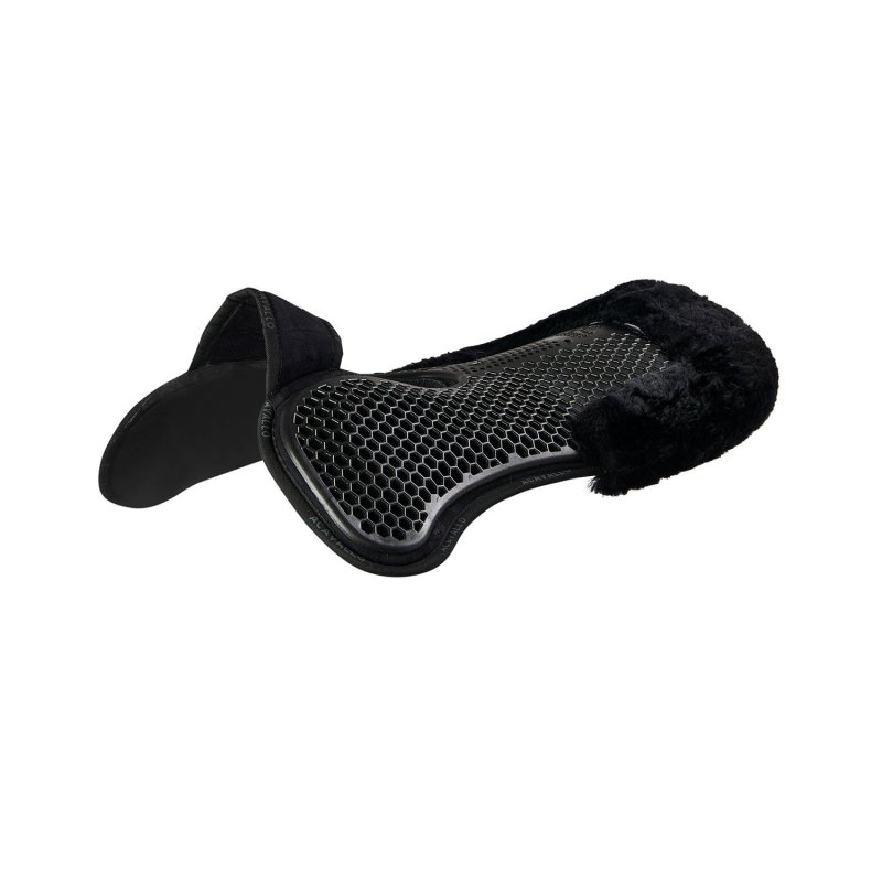 Acavallo Compensatore Memory Foam Hexagonal montone rialzo anteriore - Nero - colore montone Sheepskin  Black